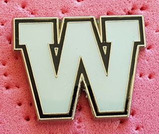 Winnipeg Blue Bombers White " W " Cfl Football Logo Pin