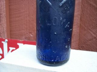 J.  A.  Lomax Chicago Blob Soda Water Bottle Cobalt