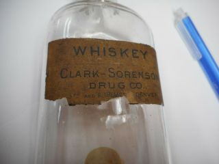 Clark - Sorenson,  Drug Co.  3rd & Tremont St.  Denver,  Colorado,  Druggist,  bottle,  W 2