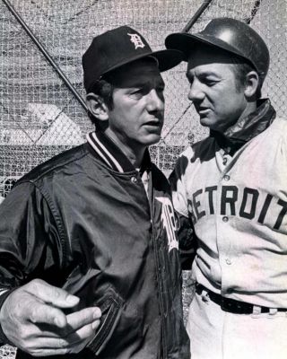 Billy Martin & Al Kaline 8x10 Photo Detroit Tigers Mlb Baseball Picture
