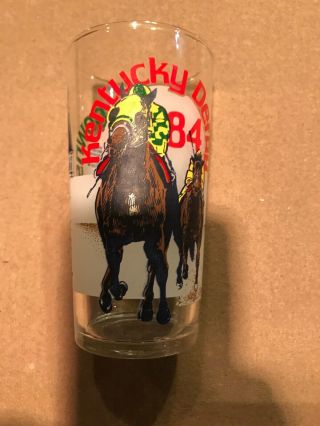 Vintage 1984 Kentucky Derby Glass Churchill Downs Horse Racing