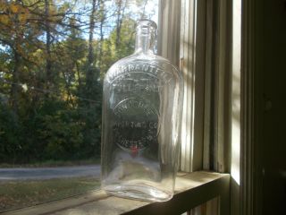 Donoghue Importing Co Rochester,  Ny Warranted Full Pint Whiskey Flask 1890s