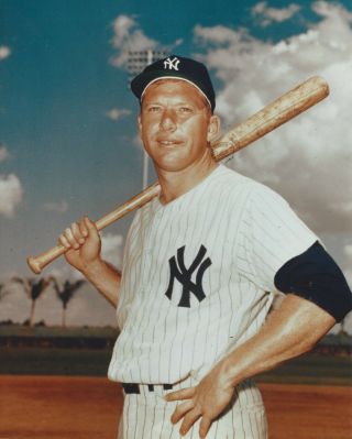 Mickey Mantle 8x10 Photo York Yankees Ny Baseball Picture 3/4 Color Close Up
