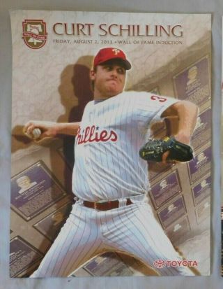 Curt Schilling Philadelphia Phillies Wall Of Fame Poster Induction 9x12