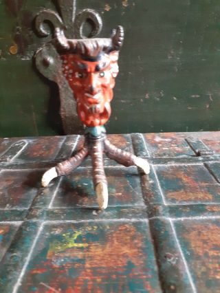 Iron Devil Candle Holder,  Wicca,  Witchcraft,  Witch,  Satanic,  Candlestick,  Witch