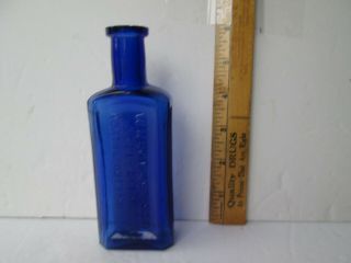 Antique Medicine Bottle Cobalt Blue W.  H.  Hooker&co.  Circa 1880 - 1900 Nearmint