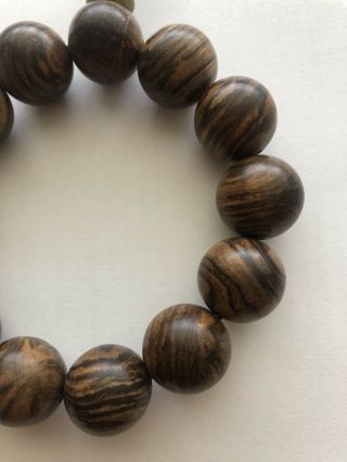 18 Mm Natural Agarwood (gaharu Buaya) Beads Bracelet