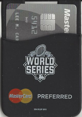 2015 World Series Mlb Cell Phone Card Holder Mastercard Preferred