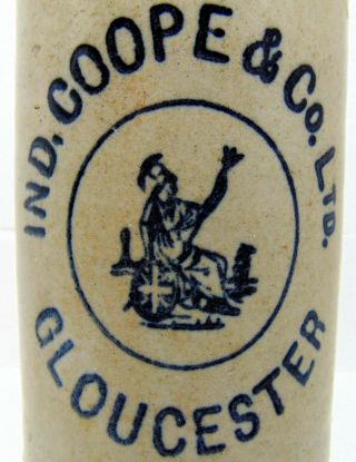 Britannia Pictorial Ginger Beer Bottle - Ind Coope Of Gloucester C1900 