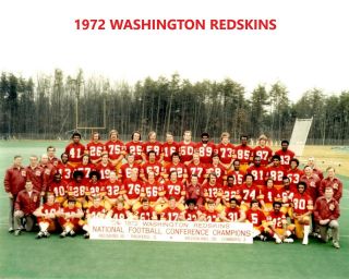 1972 Washington Redskins 8x10 Team Photo Football Nfl Picture Champs