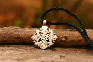 Large Ethiopian Cross African Pendant Tribal Ethnic Jewelry Necklace 18 "