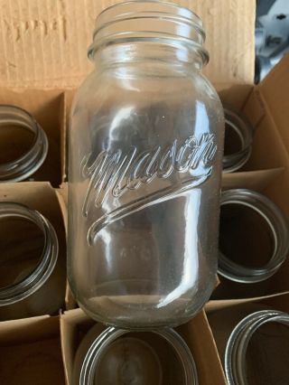 (8) Anchor Hocking Liberty Bell Quart Mason Jars 1 Qt.  Vintage Canning 1976