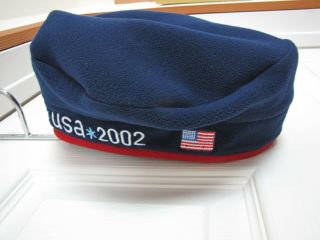 Roots 2002 Usa Winter Olympics Team Hat One Size Blue/red Salt Lake City