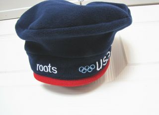 ROOTS 2002 USA WINTER OLYMPICS TEAM HAT ONE SIZE BLUE/RED SALT LAKE CITY 3