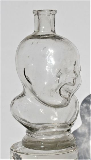 1874 Crying Baby Figural Bottle T.  P.  S.  &co Ny Castor Oil Or Soothing Syrup