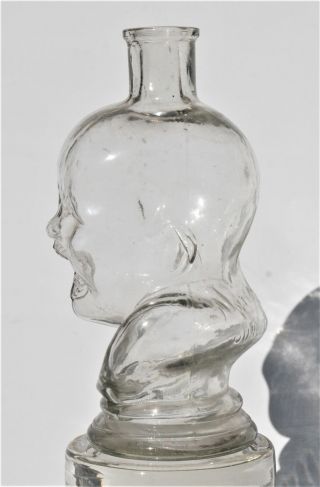 1874 CRYING BABY FIGURAL BOTTLE T.  P.  S.  &CO NY CASTOR OIL OR SOOTHING SYRUP 2