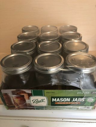 Ball Smooth Sided Glass Mason Jars with Lids & Bands Regular Mouth 32 oz 12 Pk 2