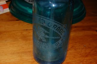 Vintage Blue Seltzer Bottle (czechoslovakia) Bottled Ny