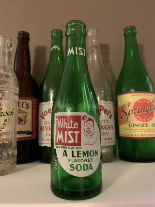 Rock Island,  Illinois 1940’s White Mist Mclaughlin & Co Acl Soda Bottle