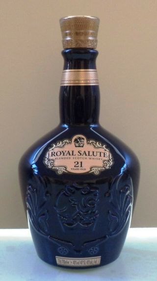 Chivas Regal Royale Salute 21 Years Old Scotch Whisky Porcelain Bottle