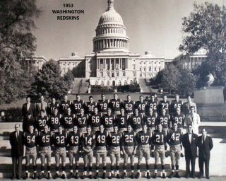 1953 Washington Redskins 8x10 Team Photo Football Nfl Picture