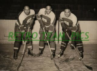 Shawinigan Saints Hockey Players Herb Carnagie,  Ossie Carnag Reprint Media Photo