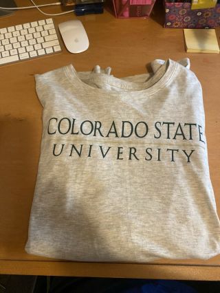 Grey Colorado State University Long Sleeve Shirt - Size Xl (extra Large)