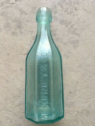 Antique 1800’s Mckinney & Co Weiss Beer Philada A Pa Blob Top Beer Bottle