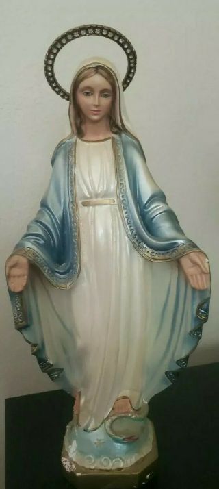 13 " Our Lady Of Grace Blessing Virgin Mary Mother Catholic Statue Made In Italy