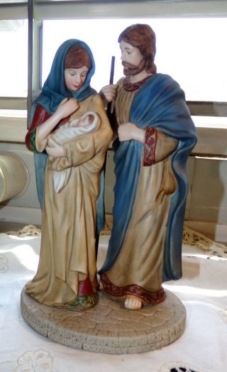Princess House Holy Family Figurine Mary Joseph & Jesus Christmas Figurine