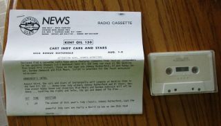 Rare Vintage Indy Car Cart Watkins Glen Race Promo Media Cassette Tape W/ Script