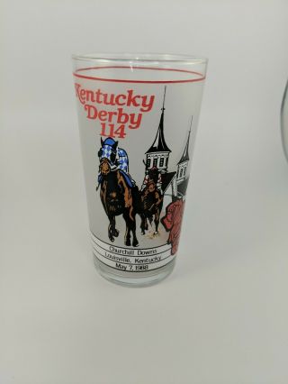 1988 Official Ky Kentucky Derby Julep Glass Horse Racing Churchill Downs
