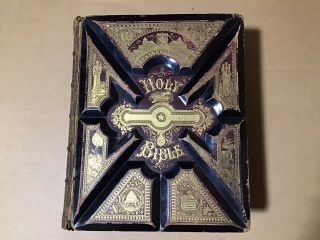 Large Family Holy Bible 1886 Parallel Column Edition