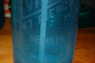 Vintage Blue Seltzer Bottle (czechoslovakia) Bottled H.  Vantosh Newark Nj