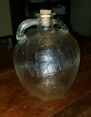 1920s - 30s White House Apple Cider Vinegar 1/2 Gallon Glass Jug - 9 3/4 " Tall
