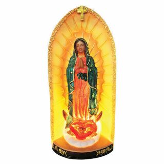 Lady Of Guadalupe Statue With Light Shining 9.  5 Inch