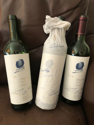 Mondavi Rothschild 2004 Opus One Wine Three (3) Empty Bottles Napa Valley