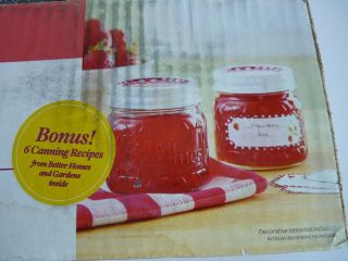 Set of 12 Half Pint Mason Jars Canning Gifts with Lids/Rings Better Homes 3