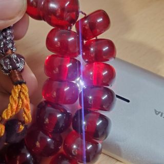 Big 33 Amber German Bakelite Cherry Prayer Beads Red Faturan Komboloi Beads