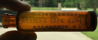 Sample Warner’s Safe Cure Rochester York Ny Medicine Cure Bottle