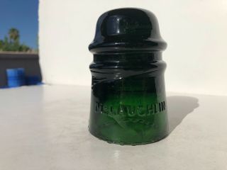 Mclaughlin Glass Insulator Cd 121 [010] In Emerald Green Blackglass