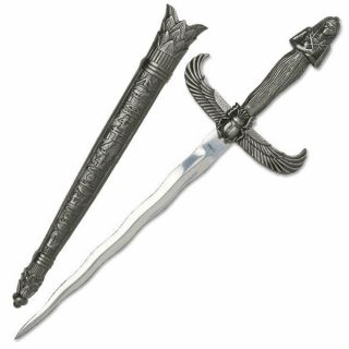 Egyptian Athame Dagger W/ Scabbard 13 " Ritual Knife Kris Stainless Steel