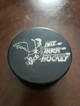 Hat Trick Hockey Puck Roadrunner Rare Made In Slovakia In Glas Co