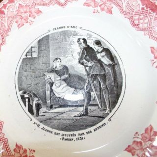Antique French Religious Wall Plate,  Jeanne D 