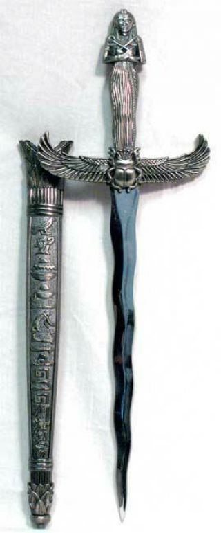 Silver Handled Egyptian Athame/dagger,  Ritual Item,  Wicca Pagan,  Witch