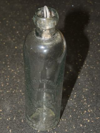 Vintage Kuhn City Steam Bottling Hutchinson Blob Top Bottle Pa