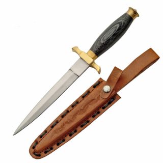 Black Wood Handle Renaissance Athame 10 " Double - Edged Steel Dagger Knife