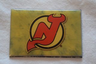 Vintage Jersey Devils Nhl Hockey Team Fridge Magnet Rectangle