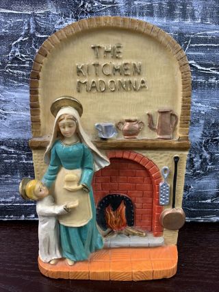 Vintage Wall Hanging Plaque The Kitchen Madonna Colors Made In Italy