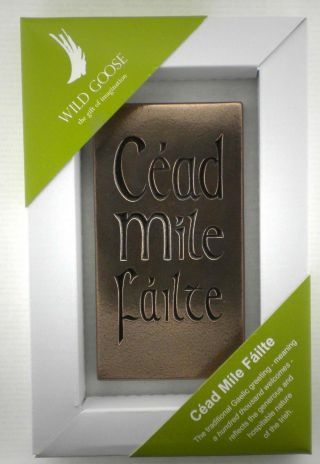 Irish Bronze Cead Mile Failte Plaque Made In Ireland By Wild Goose Studio